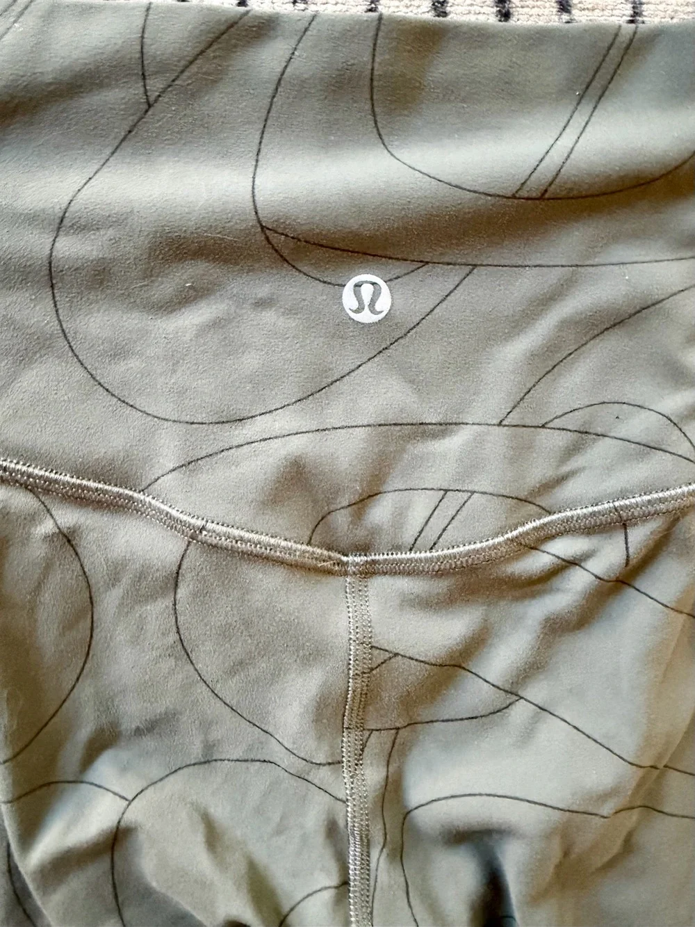 Lululemon Olive Green Patterned High-Rise Leggings